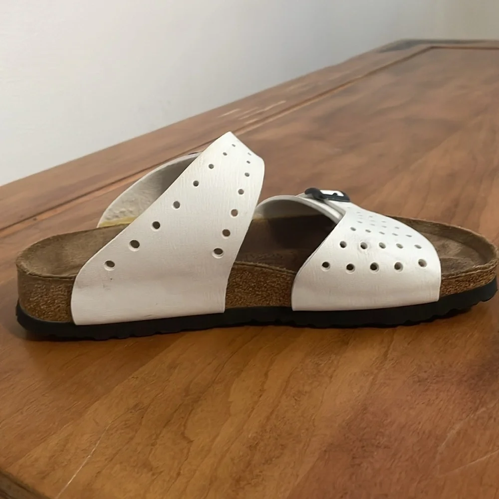 Birkenstock Birki’s Padded Slide Sandal White Freeport Size 8   39